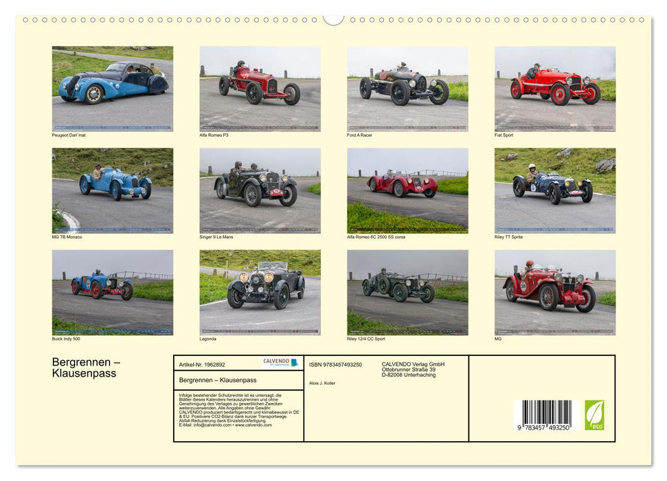 Bergrennen – Klausenpass (CALVENDO Premium Wandkalender 2026)