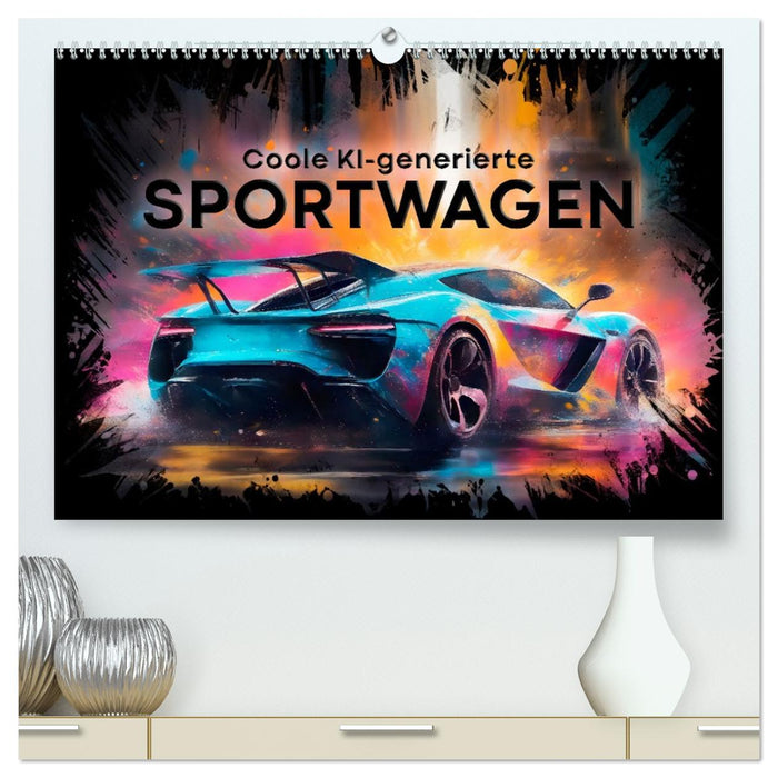Coole KI-generierte SPORTWAGEN (CALVENDO Premium Wandkalender 2026)