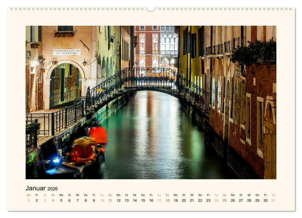 Venedig - Magie bei Nacht (CALVENDO Wandkalender 2026)