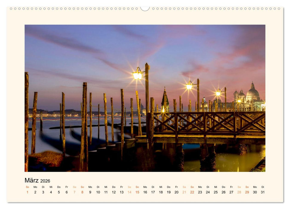 Venedig - Magie bei Nacht (CALVENDO Wandkalender 2026)