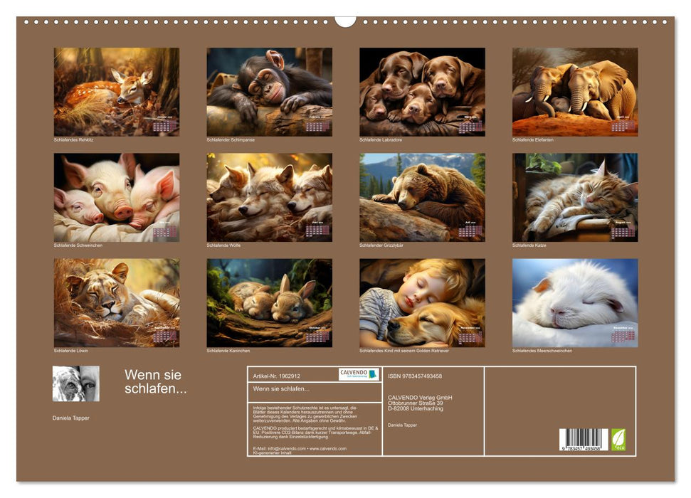 Wenn sie schlafen... (CALVENDO Wandkalender 2026)