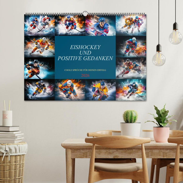 Eishockey und positive Gedanken (CALVENDO Wandkalender 2026)