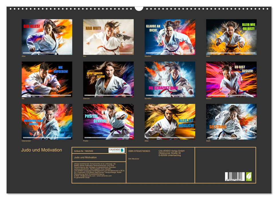 Judo und Motivation (CALVENDO Wandkalender 2026)