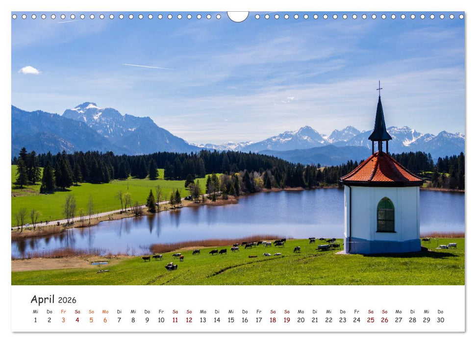 Einzigartige Seen in Bayern (CALVENDO Wandkalender 2026)