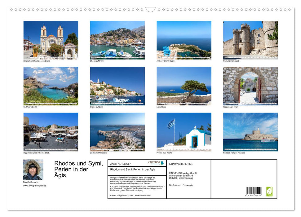 Rhodos und Symi, Perlen in der Ägis (CALVENDO Wandkalender 2026)
