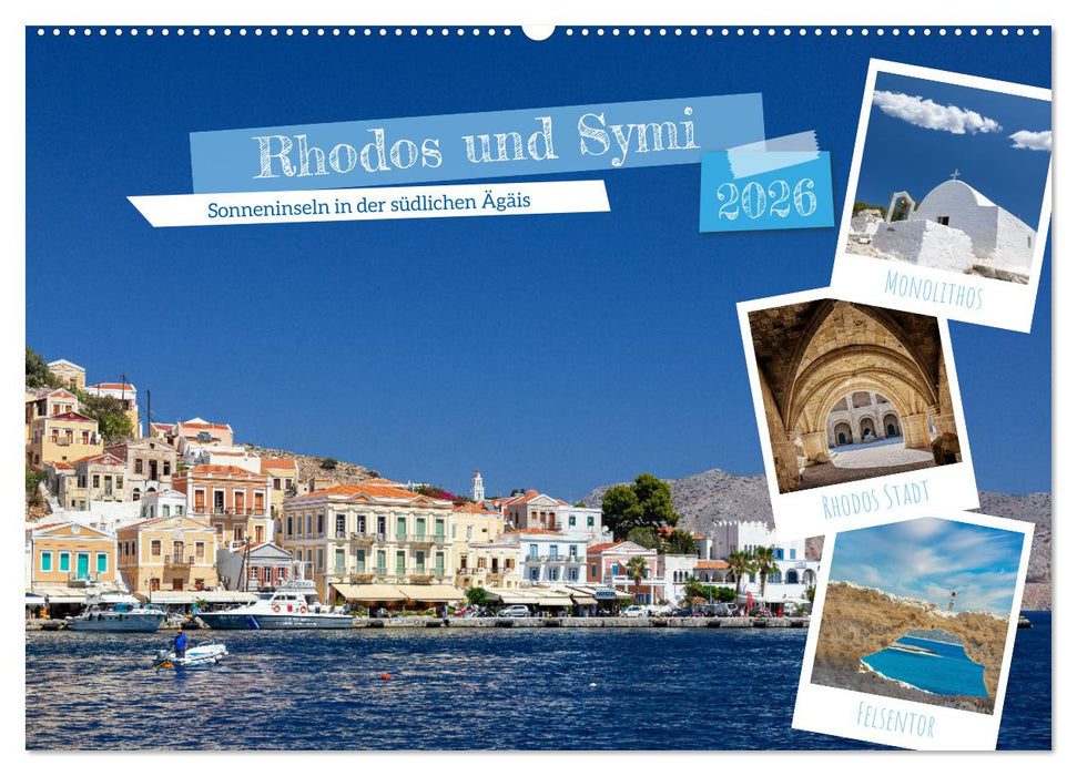Rhodos und Symi (CALVENDO Wandkalender 2026)