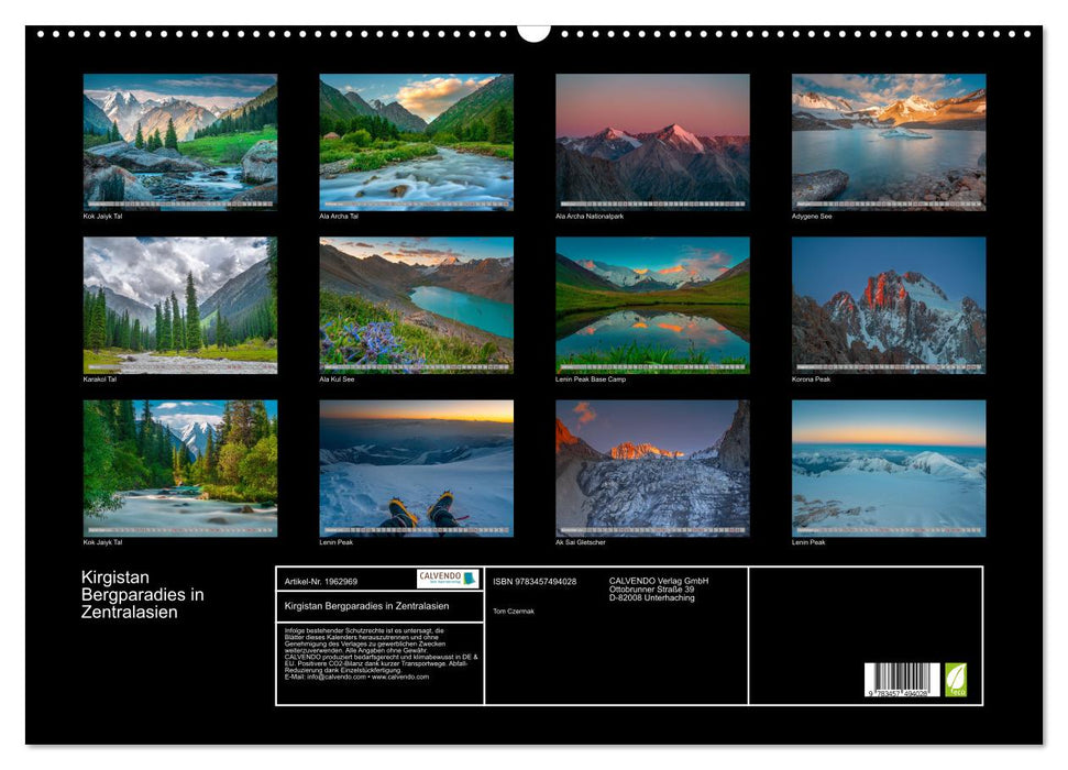 Kirgistan Bergparadies in Zentralasien (CALVENDO Wandkalender 2026)