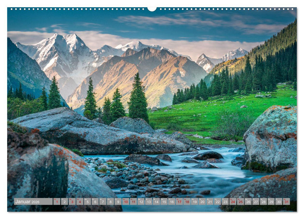 Kirgistan Bergparadies in Zentralasien (CALVENDO Wandkalender 2026)