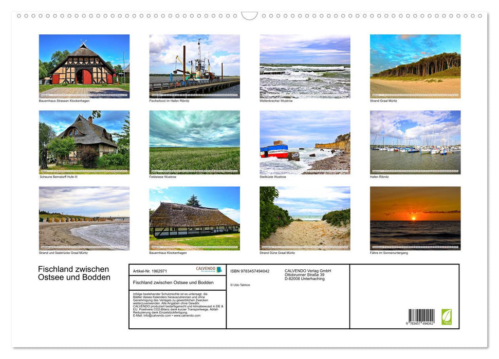 Fischland zwischen Ostsee und Bodden (CALVENDO Wandkalender 2026)