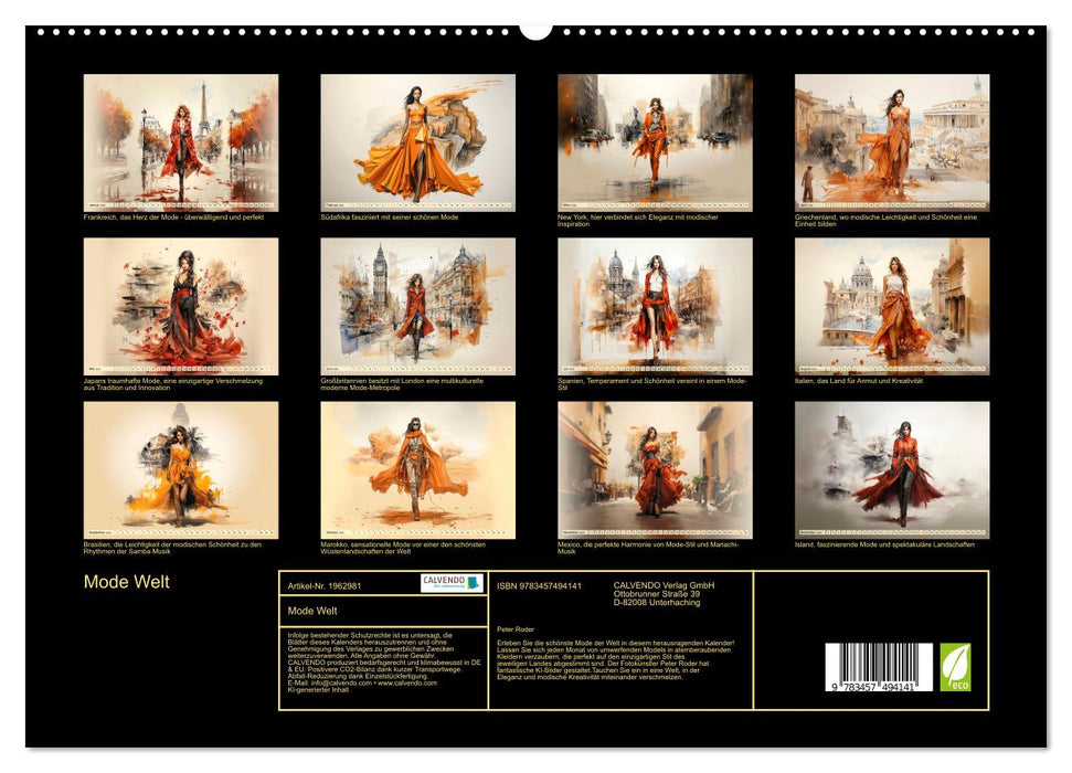 Mode Welt (CALVENDO Premium Wandkalender 2026)