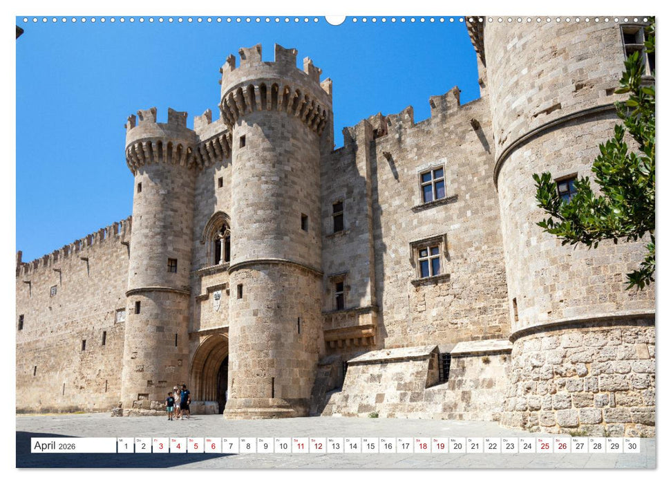 Rhodos und Symi, Perlen in der Ägis (CALVENDO Premium Wandkalender 2026)