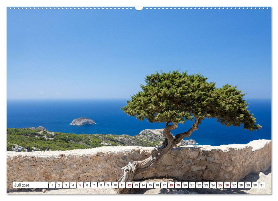 Rhodos und Symi, Perlen in der Ägis (CALVENDO Premium Wandkalender 2026)