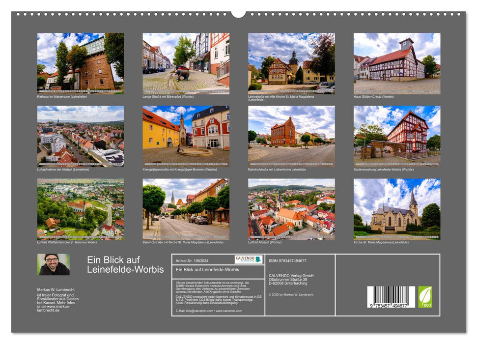 Ein Blick auf Leinefelde-Worbis (CALVENDO Premium Wandkalender 2026)