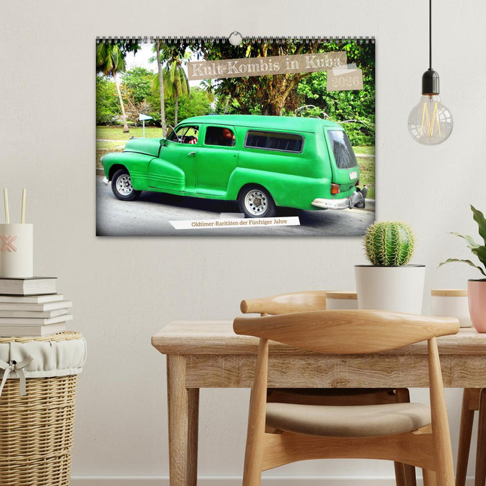 Kult-Kombis in Kuba - Oldtimer-Raritäten der Fünfziger Jahre (CALVENDO Wandkalender 2026)
