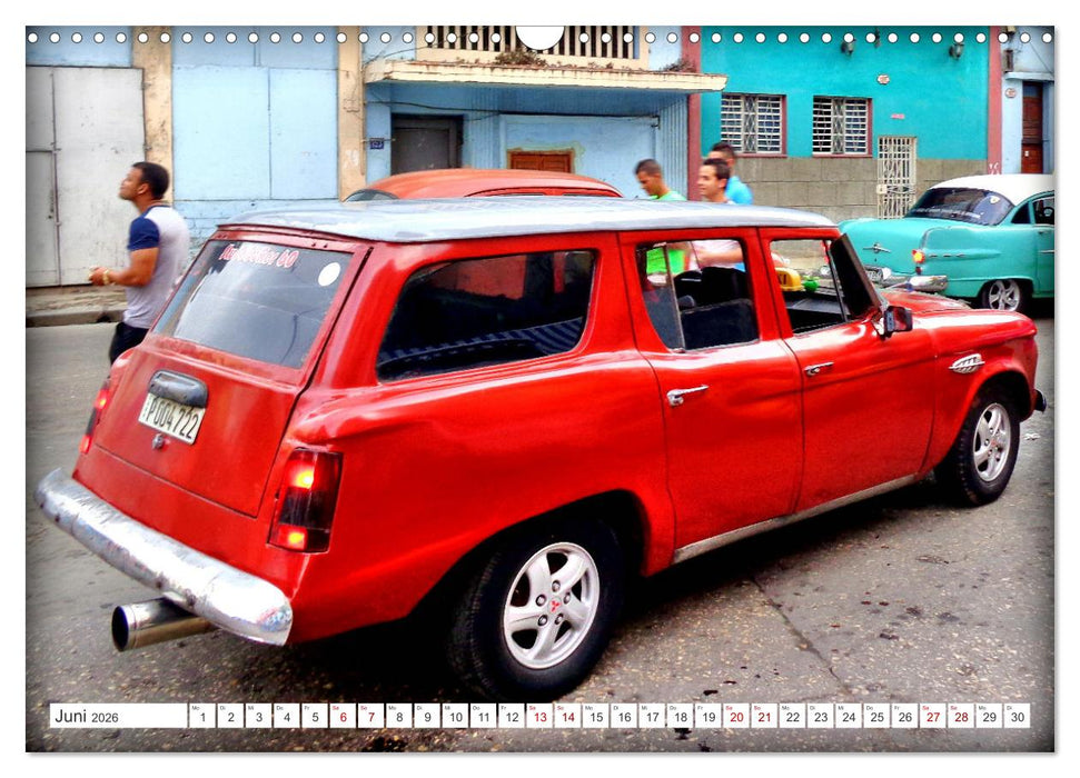 Kult-Kombis in Kuba - Oldtimer-Raritäten der Fünfziger Jahre (CALVENDO Wandkalender 2026)