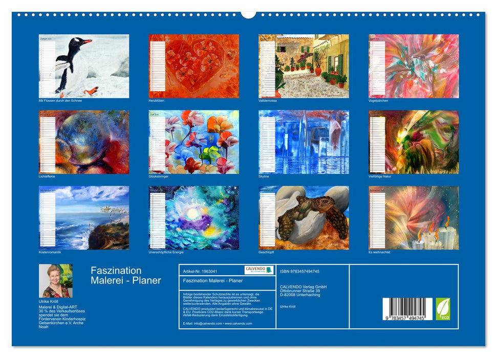 Faszination Malerei - Planer (CALVENDO Premium Wandkalender 2026)