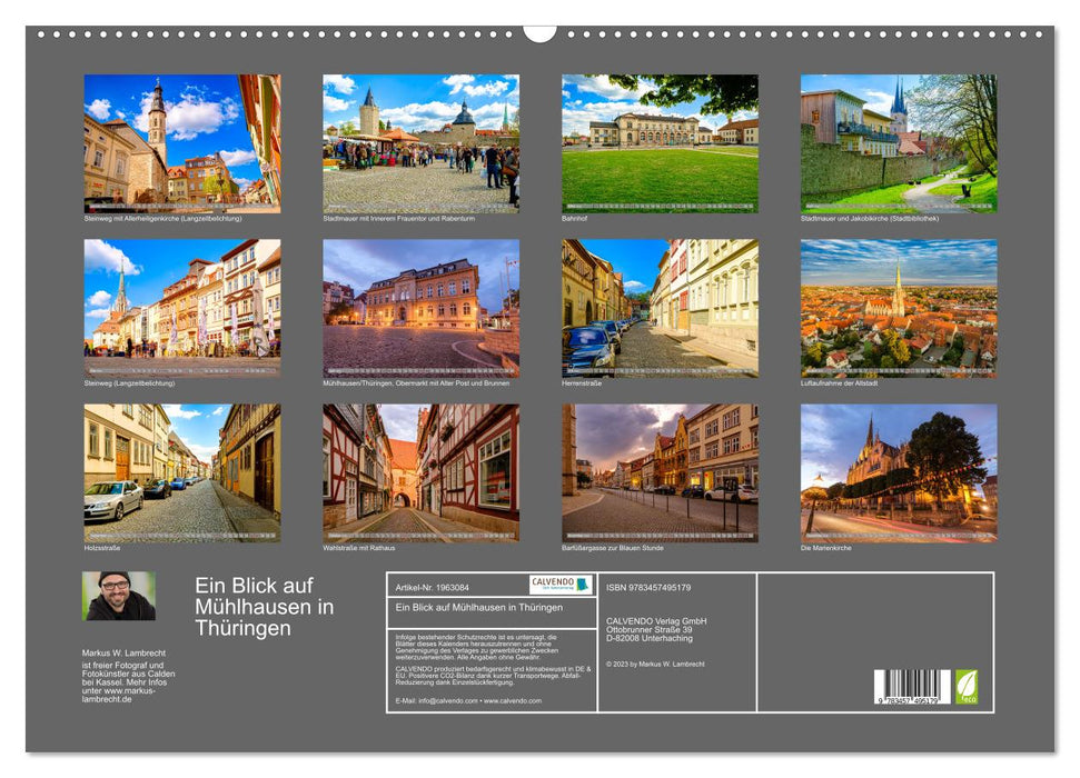 Ein Blick auf Mühlhausen in Thüringen (CALVENDO Wandkalender 2026)