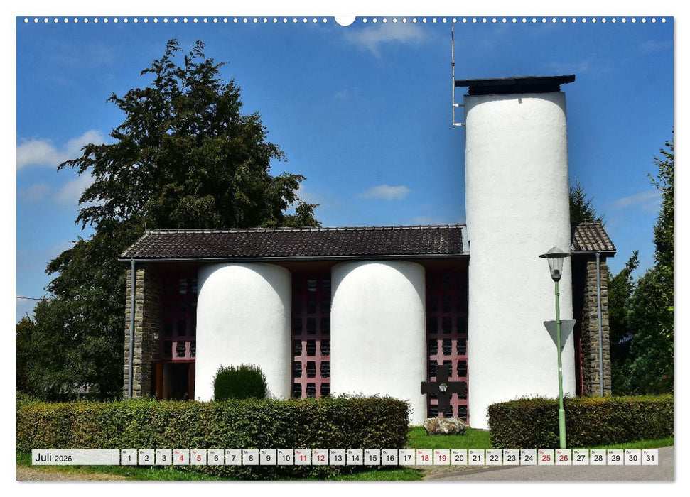 Kirchen und Kapellen rund um Simmerath (CALVENDO Premium Wandkalender 2026)