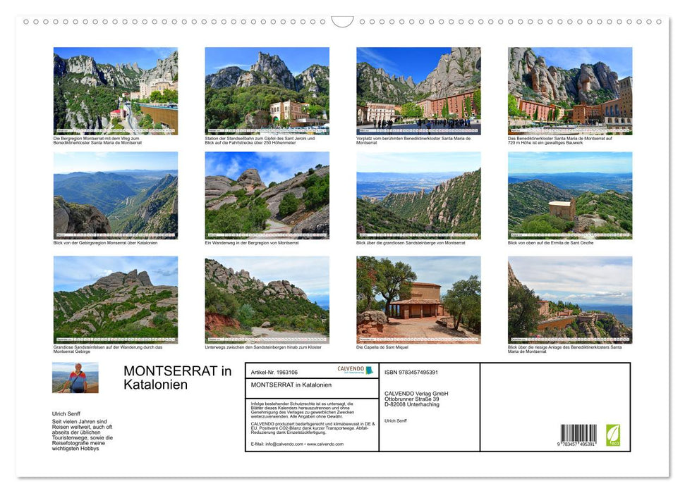 MONTSERRAT in Katalonien (CALVENDO Wandkalender 2026)