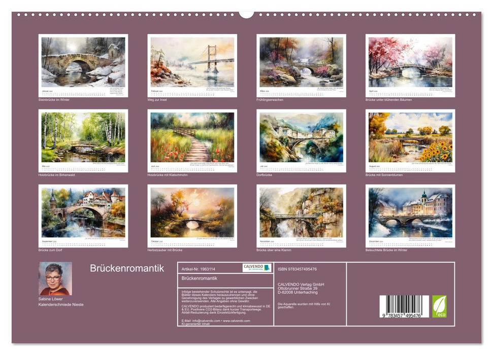 Brückenromantik (CALVENDO Premium Wandkalender 2026)