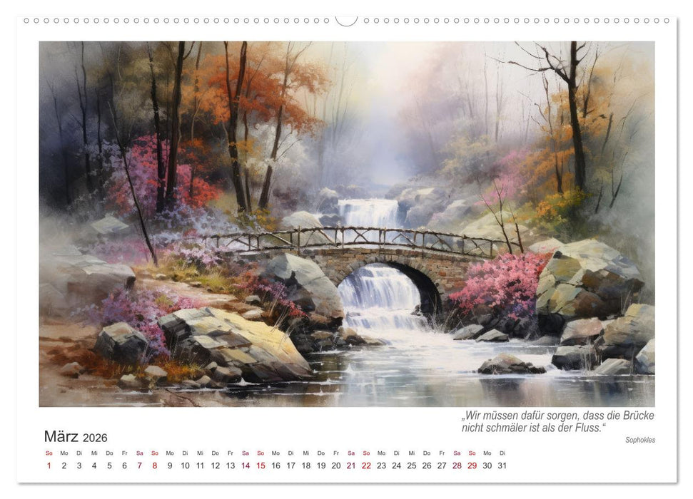 Brückenromantik (CALVENDO Premium Wandkalender 2026)