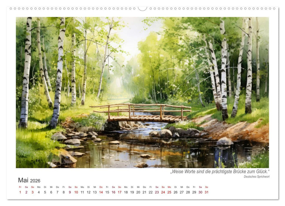 Brückenromantik (CALVENDO Premium Wandkalender 2026)