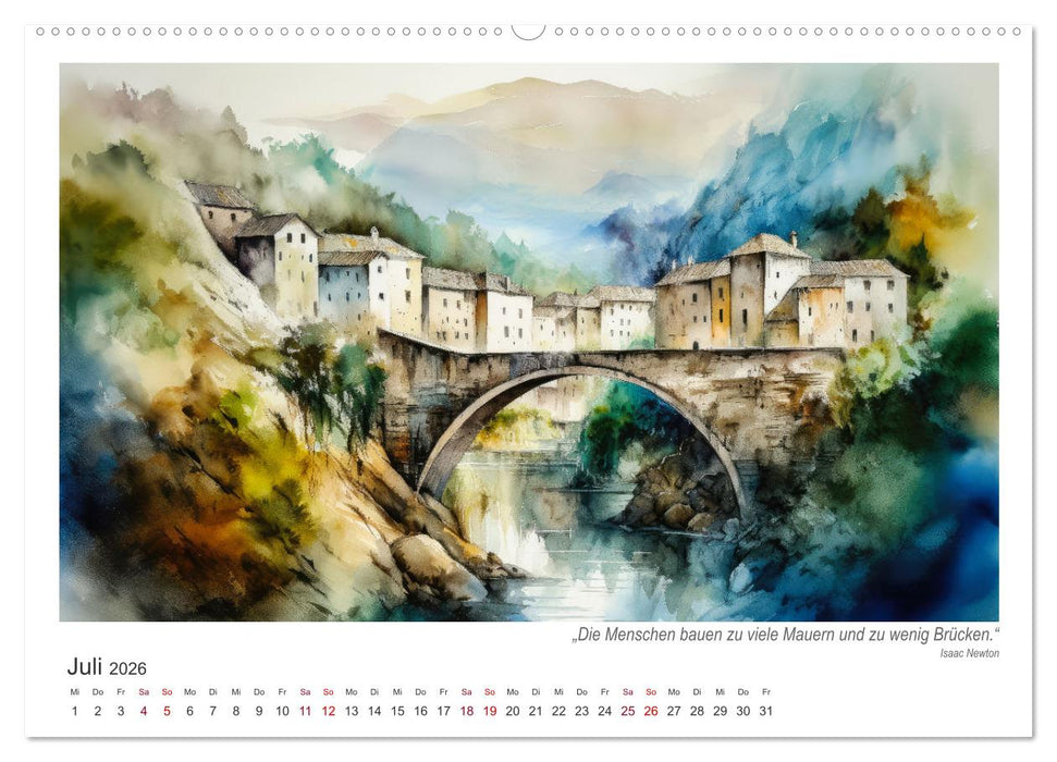 Brückenromantik (CALVENDO Premium Wandkalender 2026)