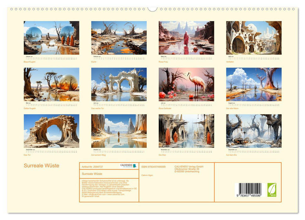 Surreale Wüste (CALVENDO Premium Wandkalender 2026)