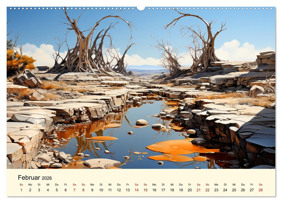 Surreale Wüste (CALVENDO Premium Wandkalender 2026)