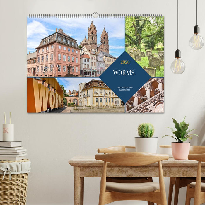 Worms - historisch und sagenhaft (CALVENDO Wandkalender 2026)