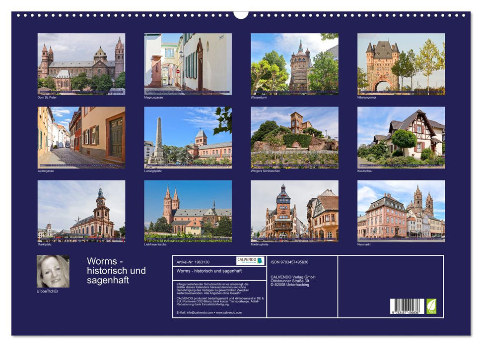 Worms - historisch und sagenhaft (CALVENDO Wandkalender 2026)