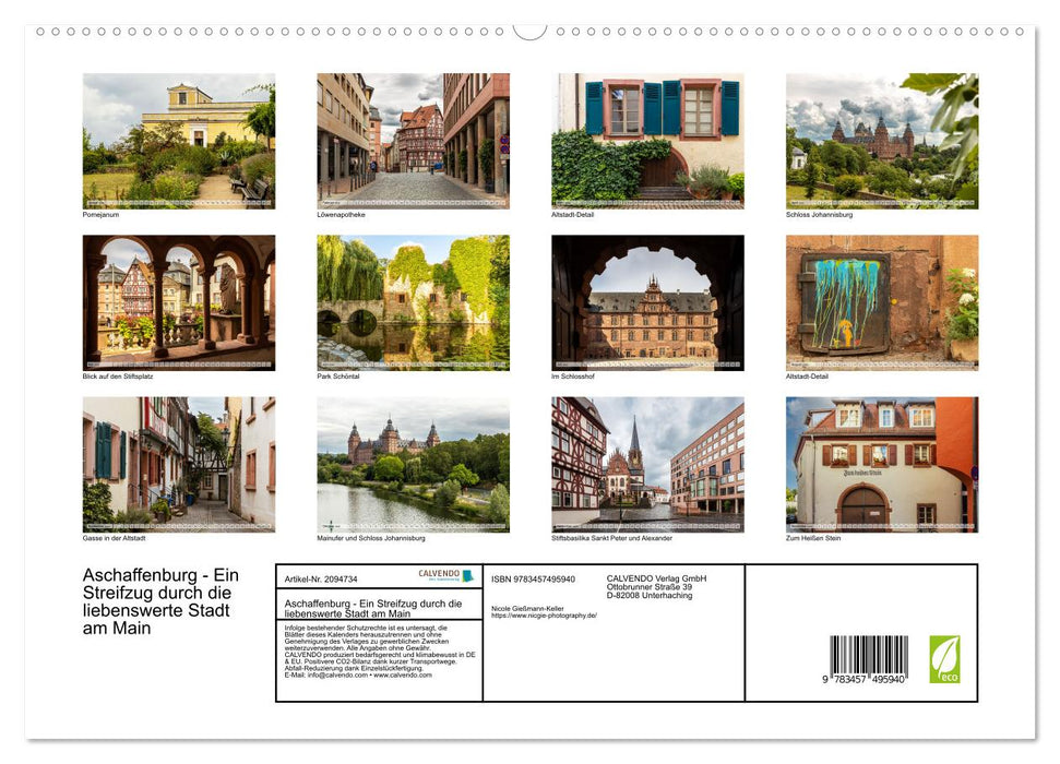 Aschaffenburg - Ein Streifzug durch die liebenswerte Stadt am Main (CALVENDO Premium Wandkalender 2026)