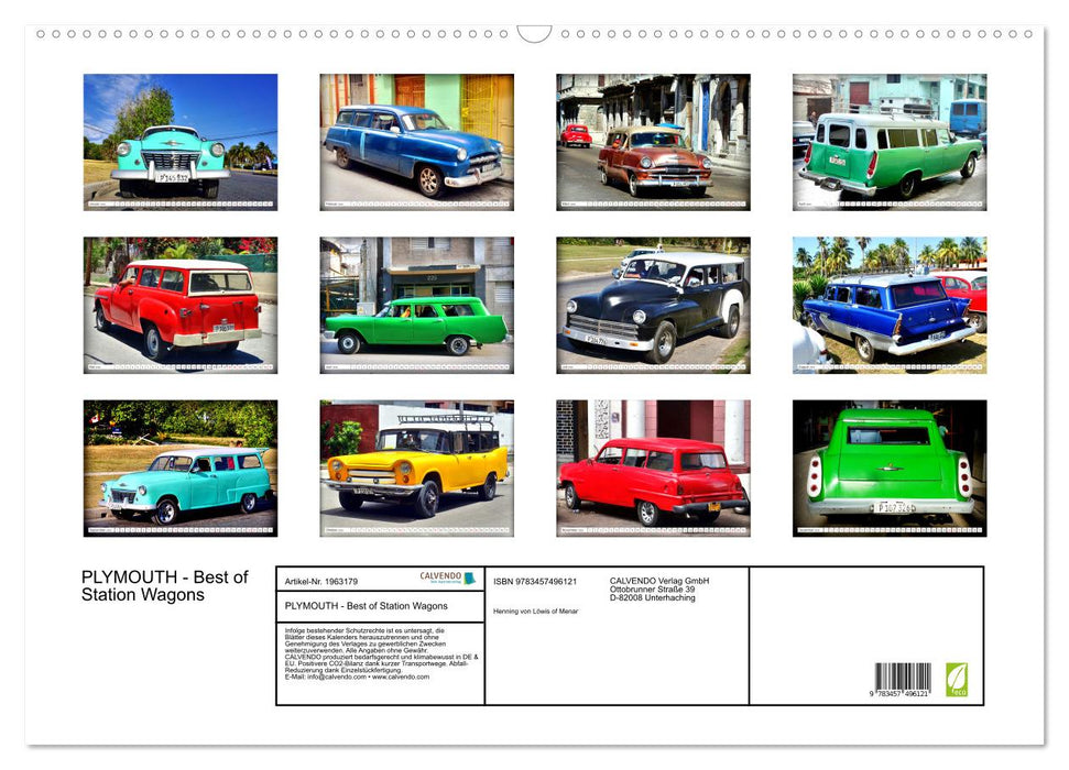 PLYMOUTH - Best of Station Wagons (CALVENDO Wandkalender 2026)