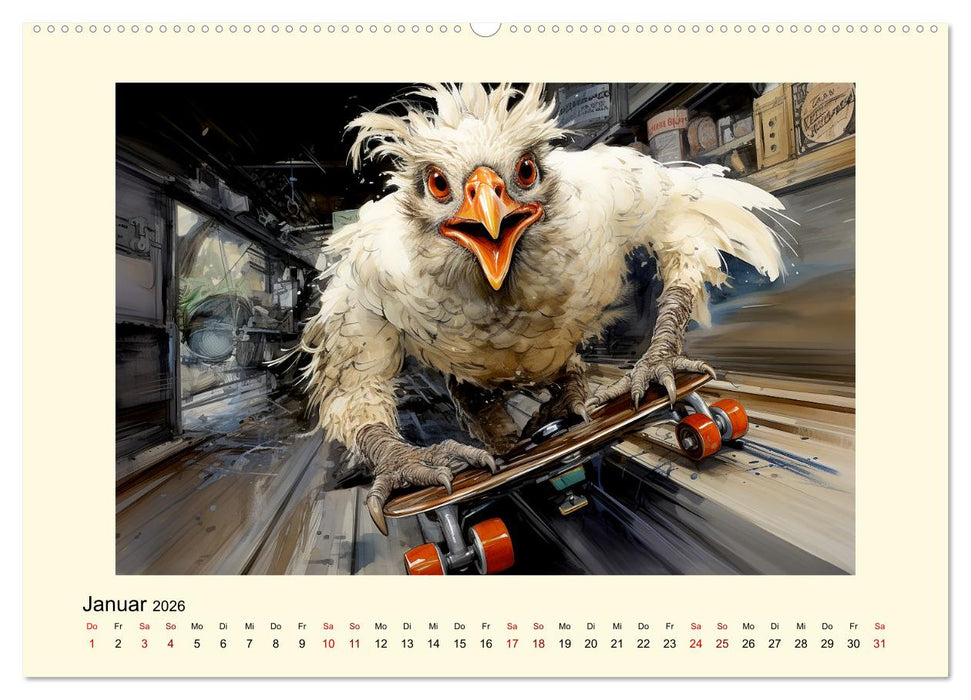 Verrückte Hühner (CALVENDO Wandkalender 2026)
