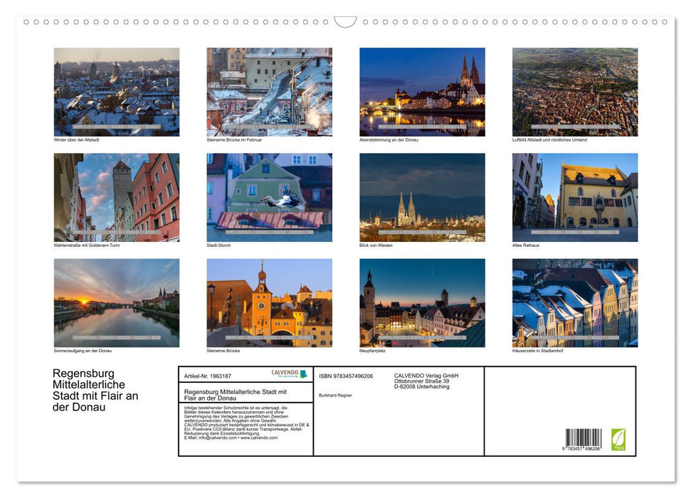 Regensburg Mittelalterliche Stadt mit Flair an der Donau (CALVENDO Wandkalender 2026)