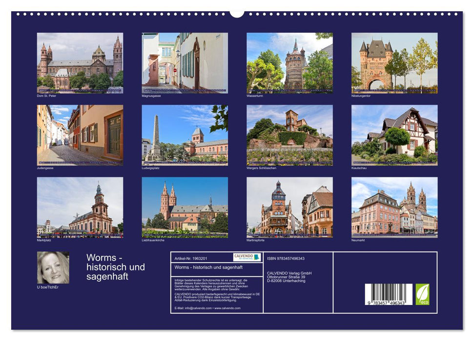 Worms - historisch und sagenhaft (CALVENDO Premium Wandkalender 2026)