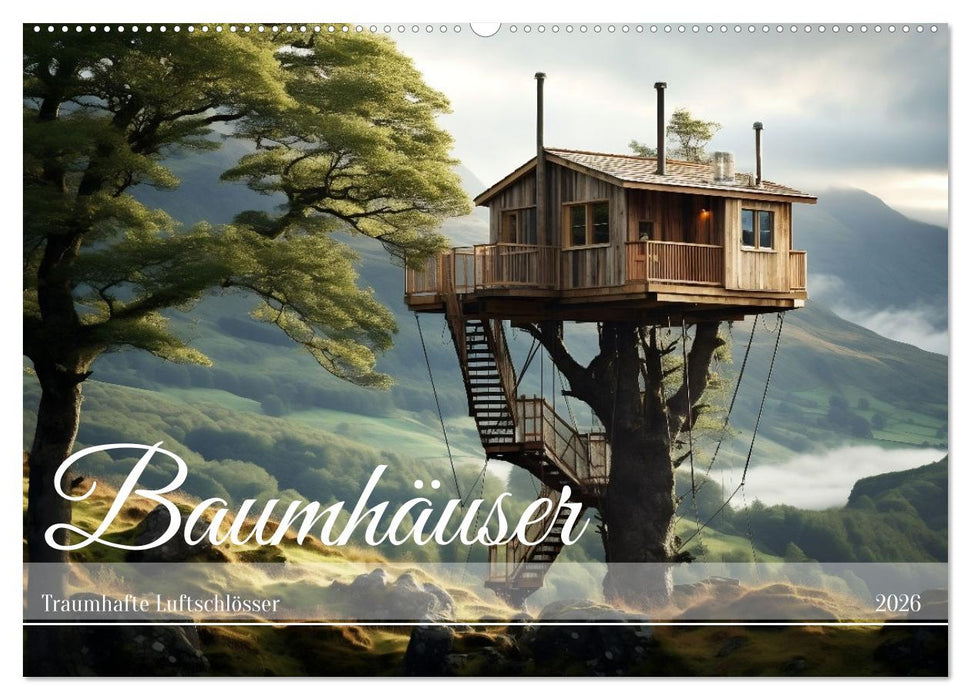 Baumhäuser - Traumhafte Luftschlösser (CALVENDO Wandkalender 2026)