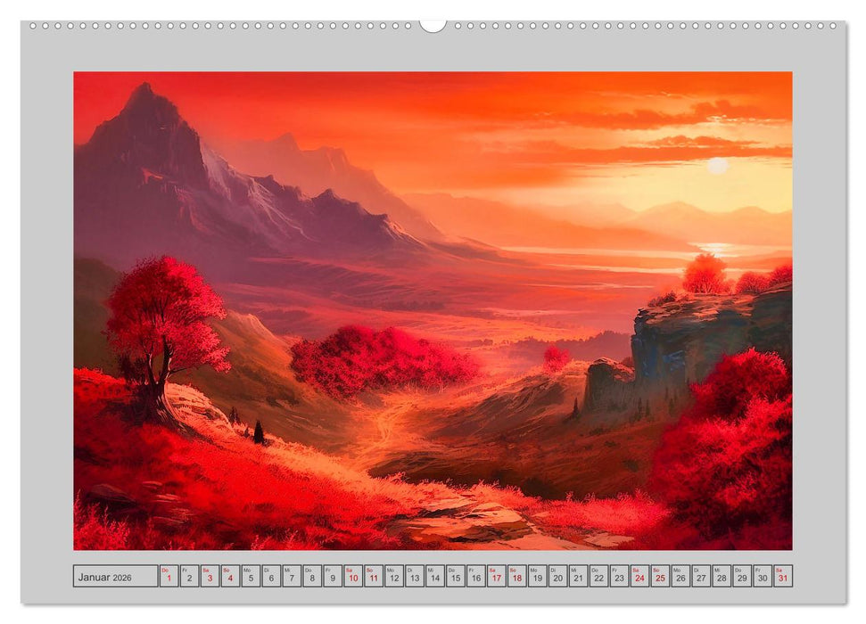 Träumereien in Rot (CALVENDO Premium Wandkalender 2026)