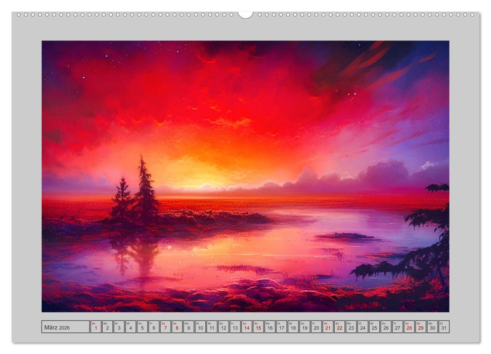 Träumereien in Rot (CALVENDO Premium Wandkalender 2026)