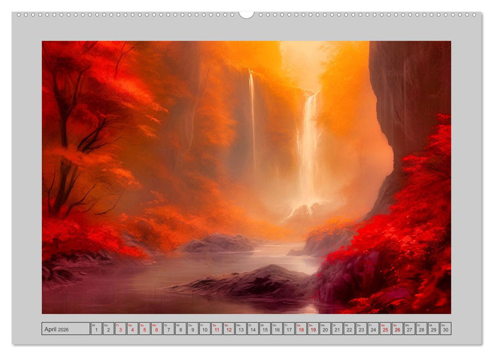 Träumereien in Rot (CALVENDO Premium Wandkalender 2026)