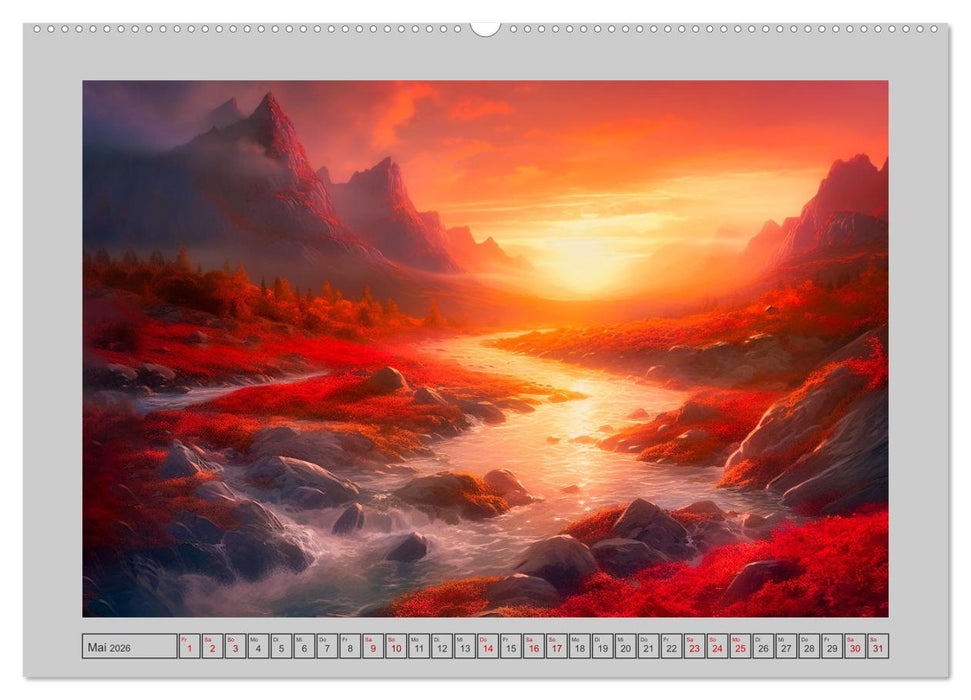 Träumereien in Rot (CALVENDO Premium Wandkalender 2026)