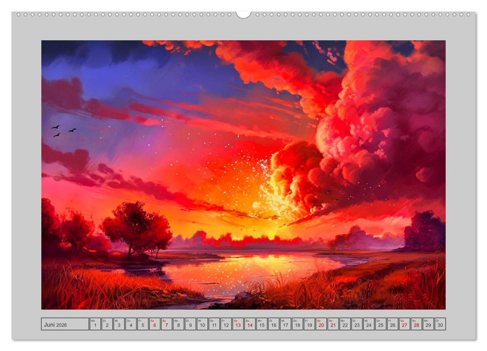 Träumereien in Rot (CALVENDO Premium Wandkalender 2026)