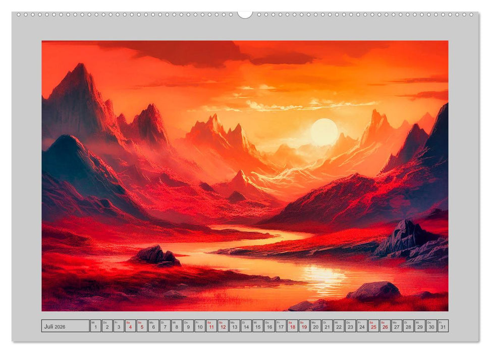 Träumereien in Rot (CALVENDO Premium Wandkalender 2026)