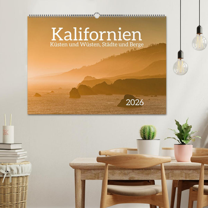 Kalifornien - Küsten und Wüsten, Städte und Berge (CALVENDO Wandkalender 2026)