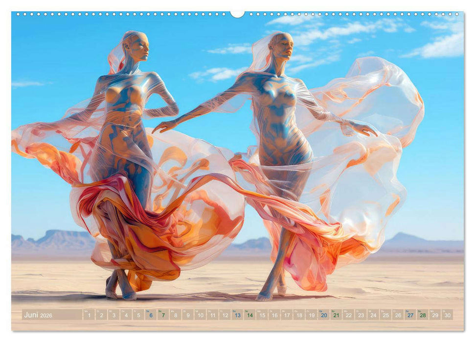 Tänzer im surrealen Stil (CALVENDO Premium Wandkalender 2026)