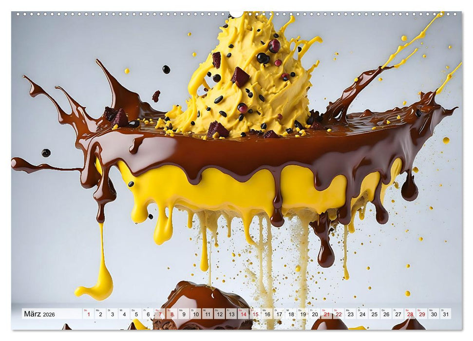 Tortenschlacht - süße Versuchung (CALVENDO Premium Wandkalender 2026)