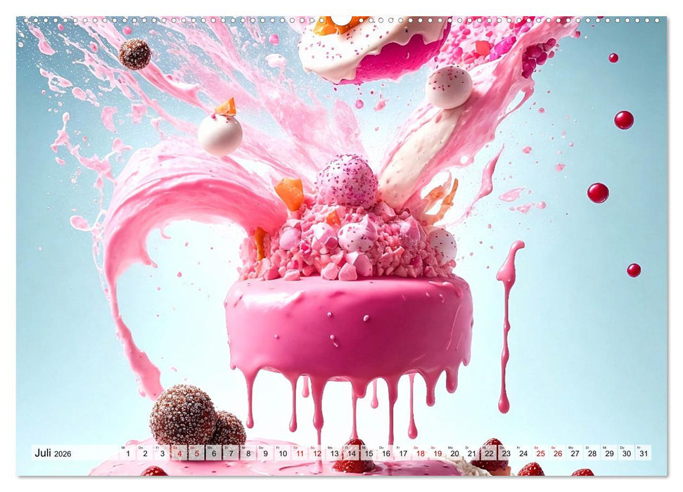 Tortenschlacht - süße Versuchung (CALVENDO Premium Wandkalender 2026)