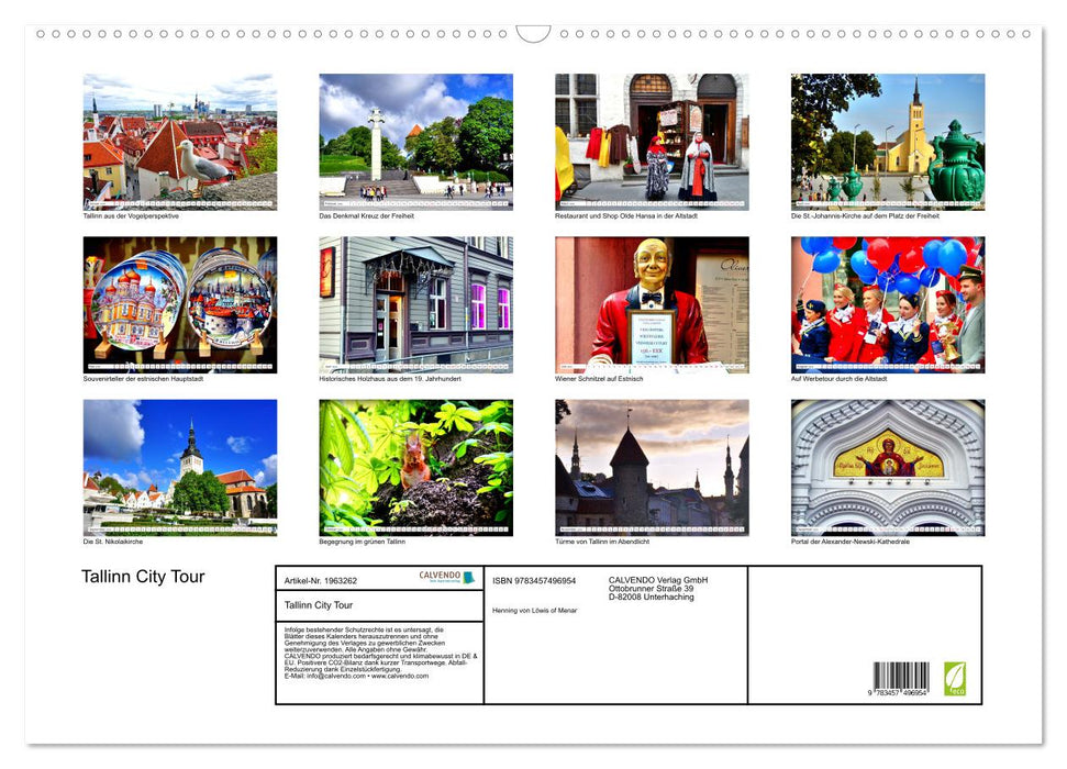 Tallinn City Tour (CALVENDO Wandkalender 2026)