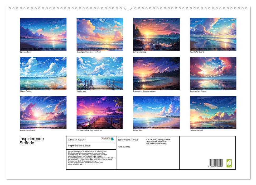 Inspirierende Strände (CALVENDO Wandkalender 2026)