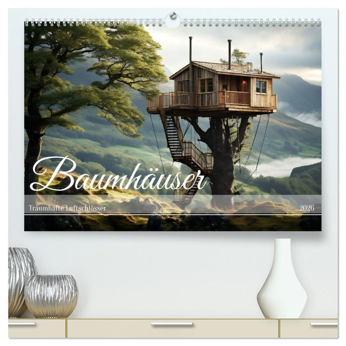 Baumhäuser - Traumhafte Luftschlösser (CALVENDO Premium Wandkalender 2026)